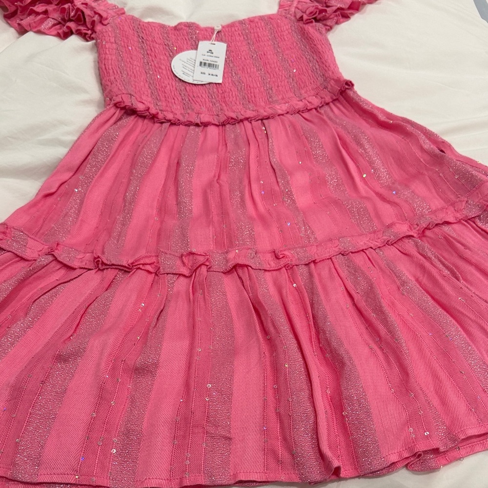 Pink Ruffled Smocked Dress - Picture 8 of 10